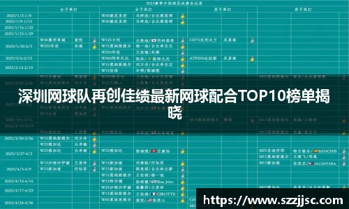 深圳网球队再创佳绩最新网球配合TOP10榜单揭晓